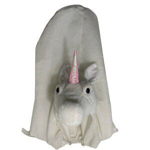 dog halloween costume large White Unicorn Hooded